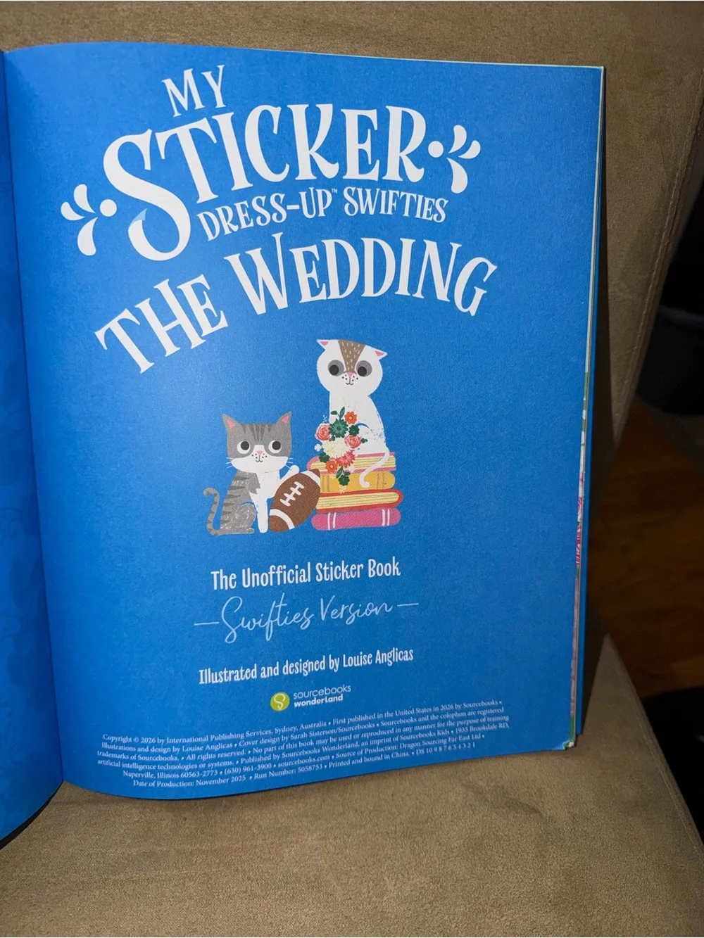 Taylor Swift Wedding Sticker Book - Purple, Green, White